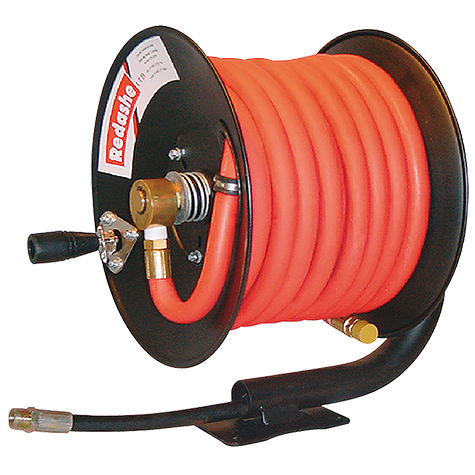 MANUAL REWIND HOSE REEL C/W AIR/WAT HOSE