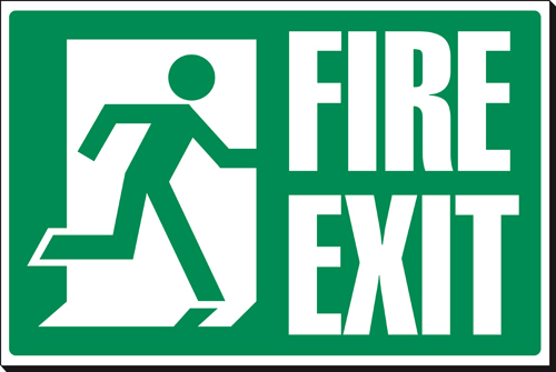 Fire Exit 240 x 360mm Sign