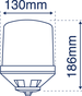 Beacon LAP Rotating Single Point Amber