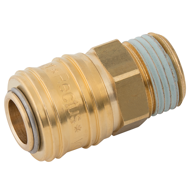 BSPP MALE COUPLING BRASS