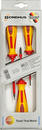 BONDHUS VDE Screwdriver Set 3 Pc