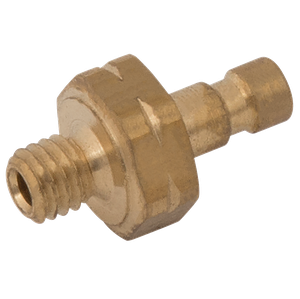 M3 METRIC MALE PLUG BRASS UNPLATED