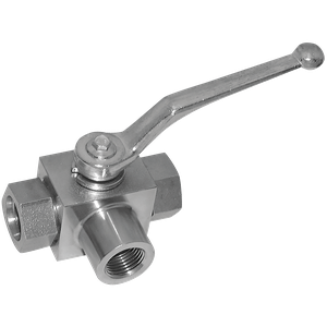 BSP 3WAY L PORT HYD BALL VALVE