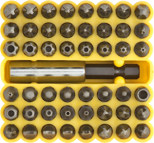 1/4 Hex Bits Set Tamperprf 49-pce