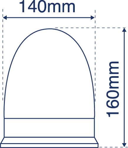 Beacon LED Rotating 3 Point Amber