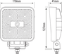 4" Square Worklamp - 1050Lm