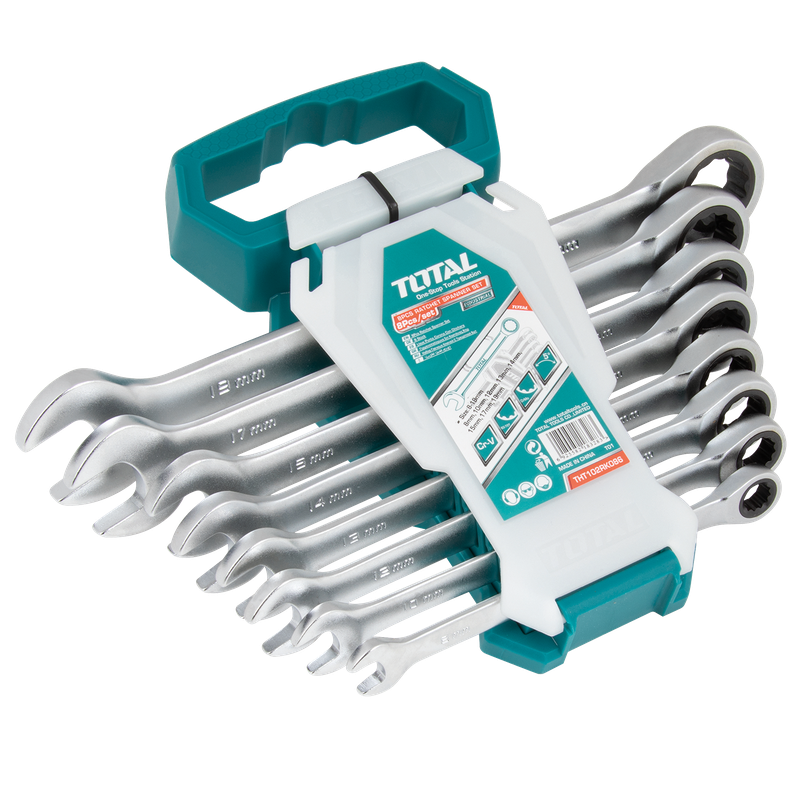 RATCHET SPANNER SET  2 SIZES 8-19MM