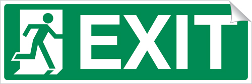 Exit 120 x 360mm Sticker