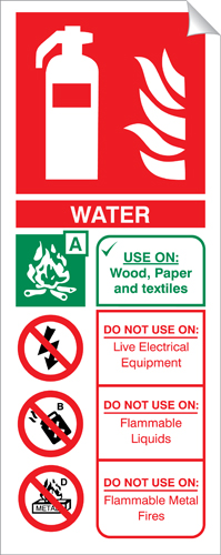 Water 250 x 100mm Sticker