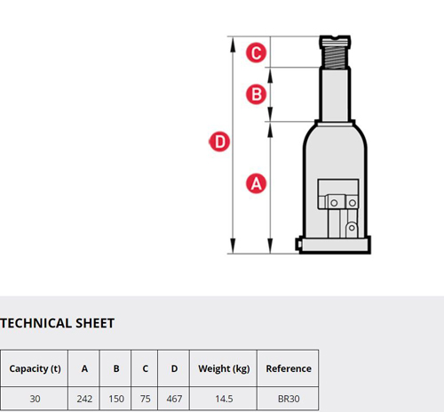 Jack Bottle 20T AX20 -240