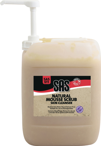 S.A.S Natural Mousse Scrub Hand Cleaner 10 Ltr