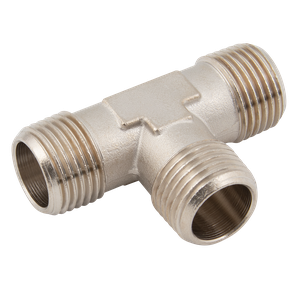 BSPT BRASS TEE PLATED M/M/M