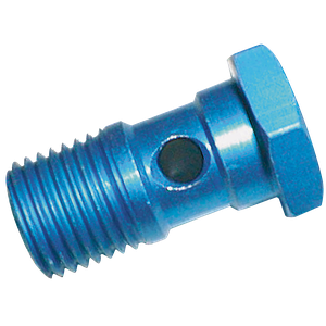 1/4 BSPT BLUE ALUMINIUM BANJO BOLT