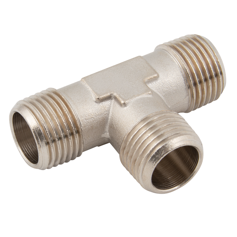 BSPT BRASS TEE PLATED M/M/M