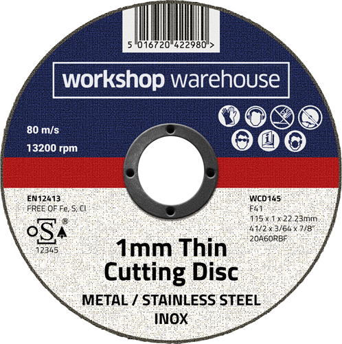 115mm x 1.0mm x 22mm Flat Thin Disc