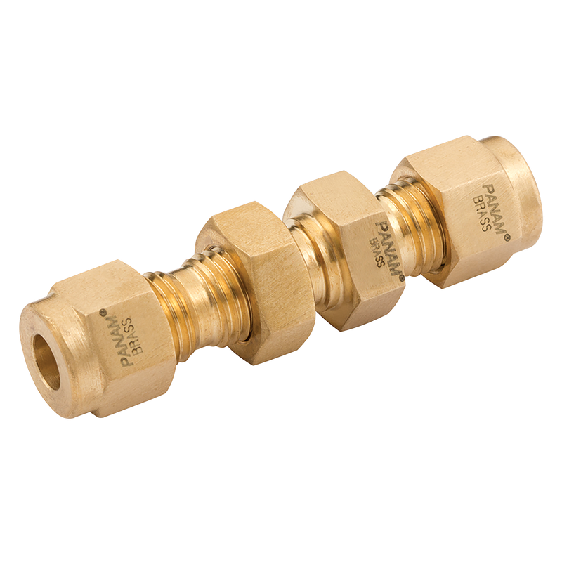 BULKHEAD UNION 1/4 OD BRASS