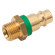 1/4 BSPP MALE PLUG  BRASS KEYED GREEN