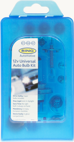 RING 12V Universal Bulb Kit with H1 & H4 & H7