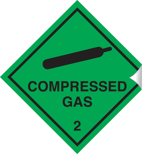 Compressed Gas 100 x 100mm Sticker