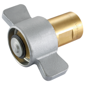 NPTF BRASS PLUG CBON/STEEL W/NUT