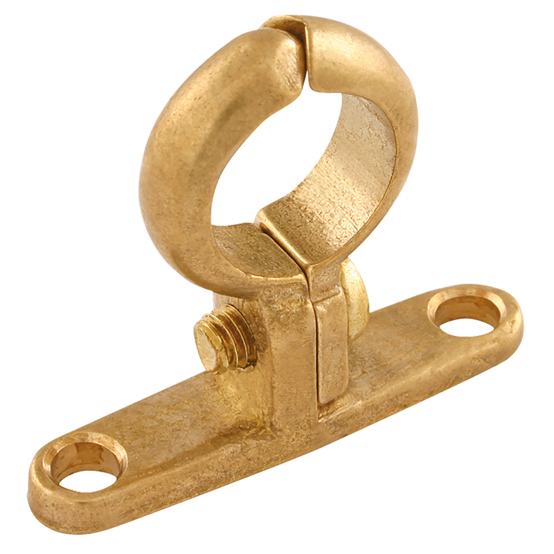 OD PIPE CLIP WALL MOUNT BRASS