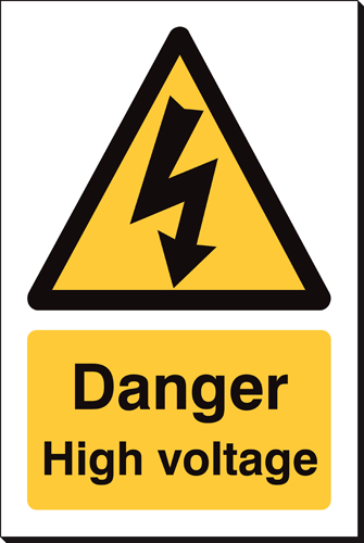 Danger High Voltage 240 x 360mm Sign