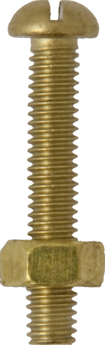 Machine Screws & Nuts Brass Round Slot BA