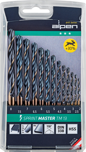 ALPEN HSS Sprint Master Drill Set Metric 13pce