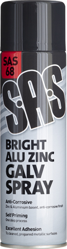 S.A.S Bright Alu Zinc Galv Spray 500ml