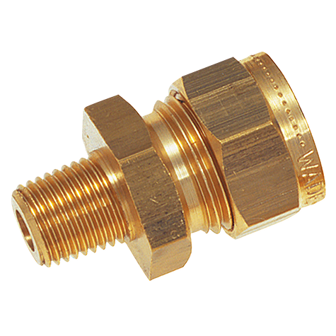 5/16OD X 3/8 BSPT MALE STUD COUPLING