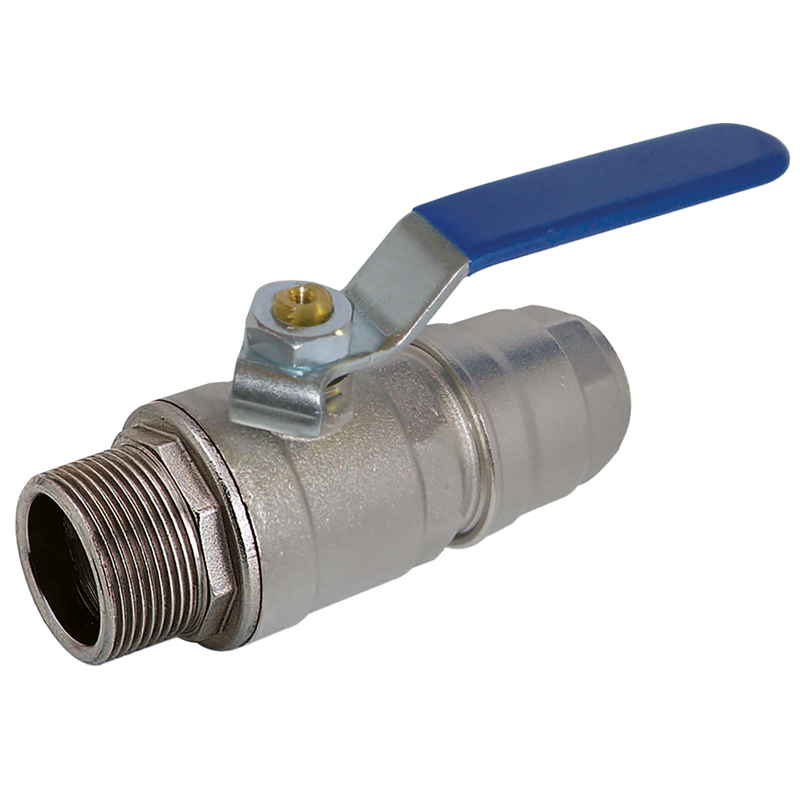 MALE-TUBE BALL VALVE