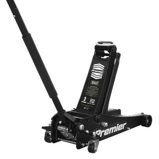 Trolley Jack 3 Tonne Low Profile Rocket Lift Black