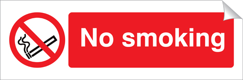 No Smoking 120 x 360mm Sticker