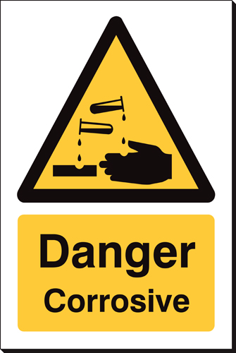 Danger Corrosive 240 x 360mm Sign