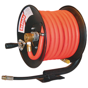 MANUAL REWIND HOSE REEL C/W AIR/WAT HOSE