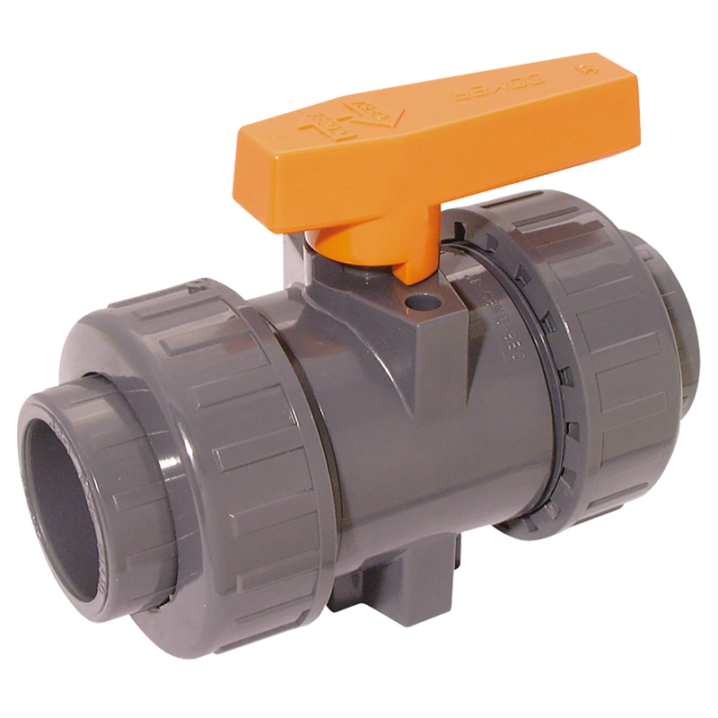 ID ABS BALL VALVE DOUBLE UNION