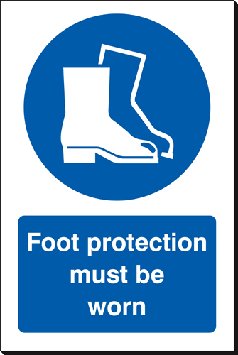 Foot Protection Must Be Worn 240 x 360mm Sign