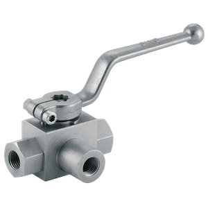 BSP 3-WAY L-PORT HYD BALL VALVE