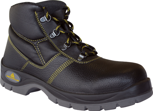 DELTAPLUS Leather Safety Boots Black 10