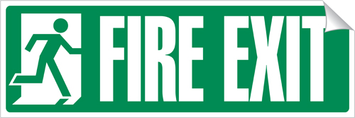 Fire Exit 120 x 360mm Sticker