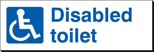 Disabled Toilet 120 x 360mm Sign