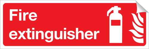 Fire Extinguisher 120 x 360mm Sticker