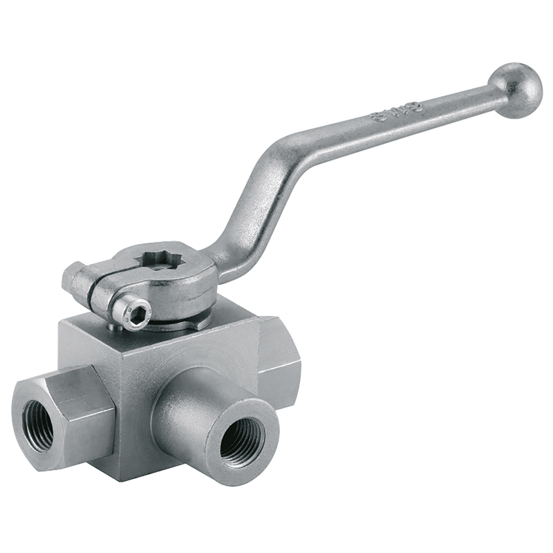 BSP 3-WAY L-PORT HYD BALL VALVE