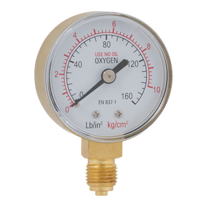 1/4inBSPP 50MM OXYGEN BOTOM GAUGE