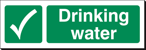 Drinking Water 120 x 360mm Sign