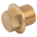 BSPP 1/8 FLANGED BRASS MALE PLUG