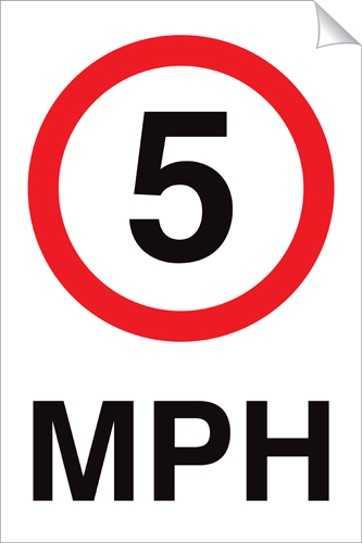 5 MPH 240 x 360mm Sticker