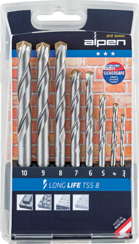 ALPEN Masonry Drill Set 8pce