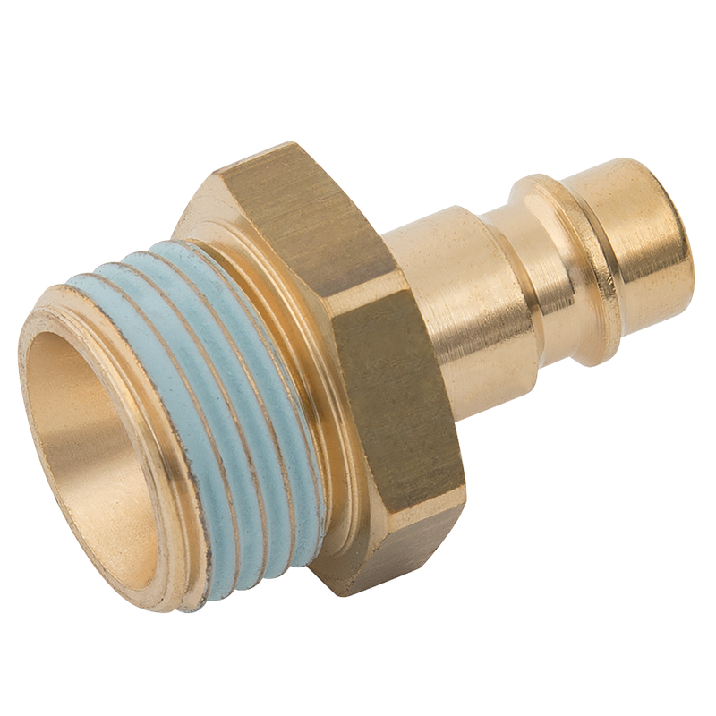 BSPP MALE PLUG  BRASS UNPLATED