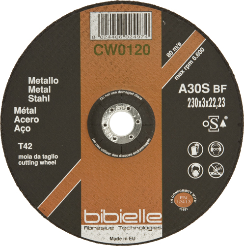 BIBIELLE Cutting Discs Depressed 125 x 3